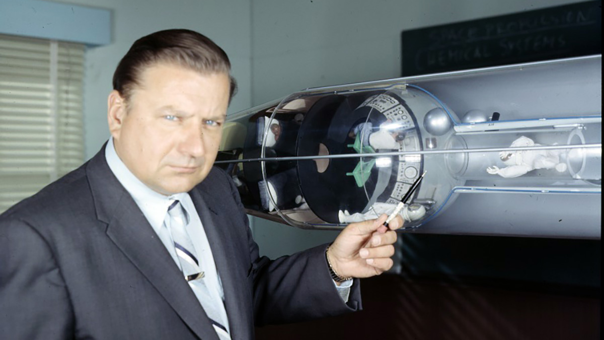 Krafft Ehricke Pointing at&nbsp;Things